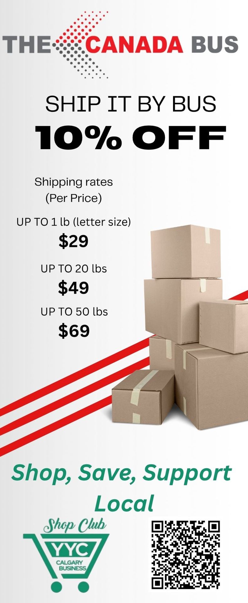 Ship it by Bus. 10% off